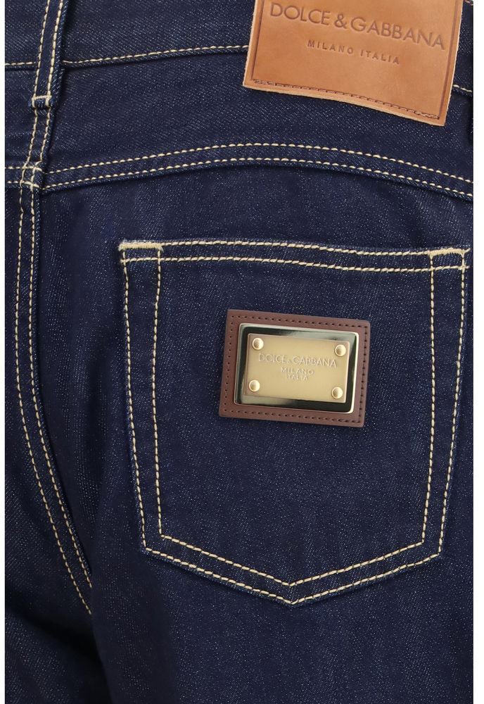 Dolce & Gabbana Blue Cotton Jeans Denim Blauw