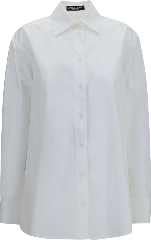 Dolce & Gabbana White Cotton Dress Shirt Wit