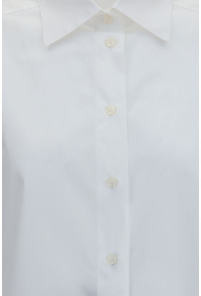 Dolce & Gabbana White Cotton Dress Shirt Wit