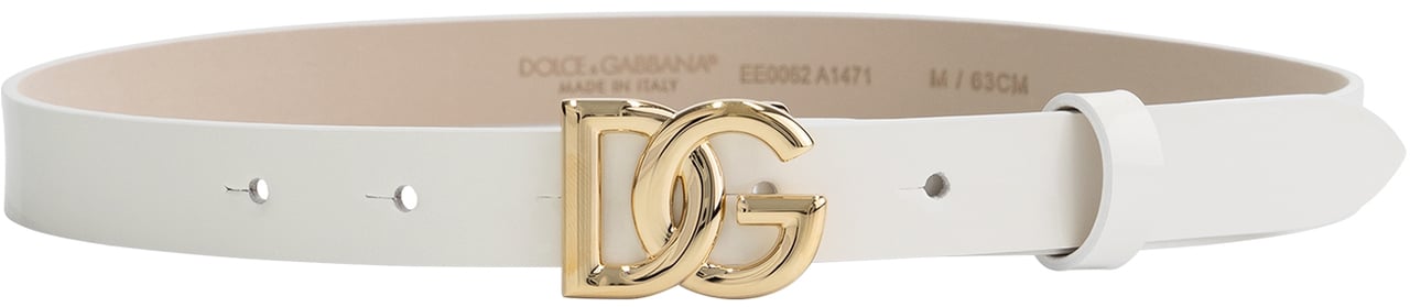 Dolce & Gabbana Logo Belt Wit