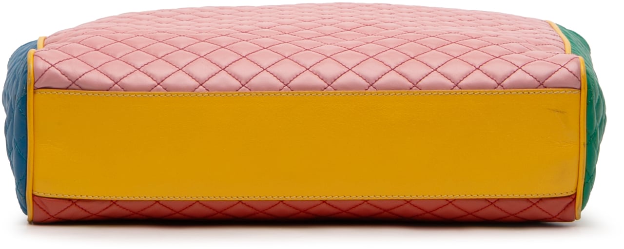 Dolce & Gabbana Mulitcolor Quilted Lambskin Lily Glam Tote Roze