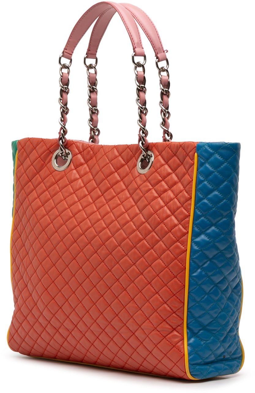 Dolce & Gabbana Mulitcolor Quilted Lambskin Lily Glam Tote Roze