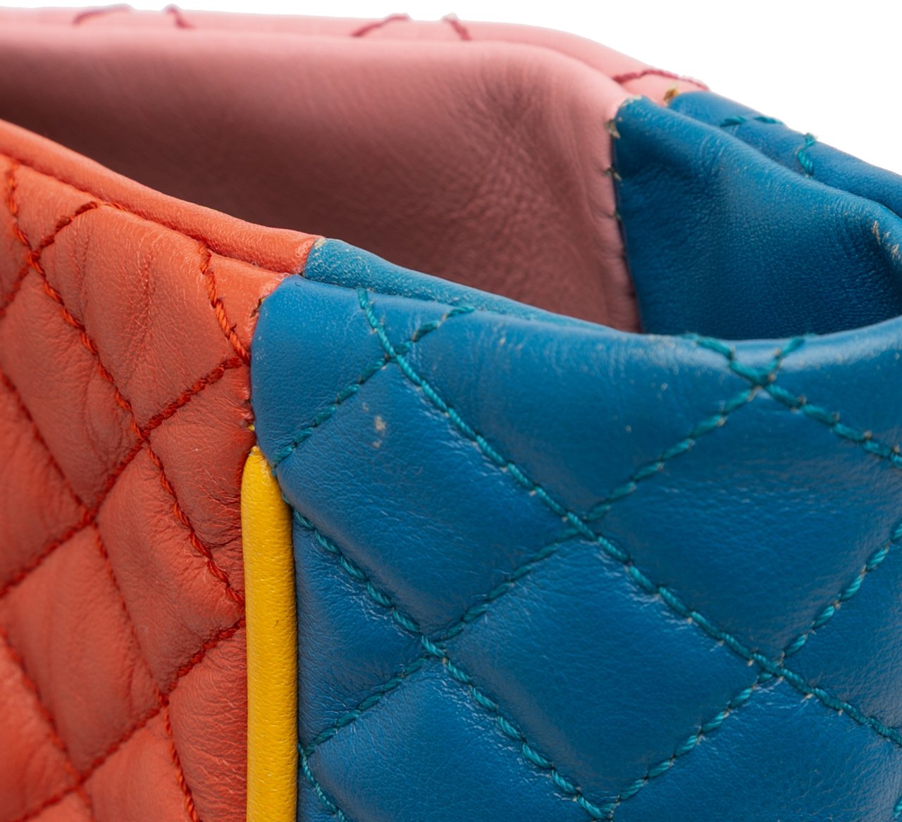 Dolce & Gabbana Mulitcolor Quilted Lambskin Lily Glam Tote Roze