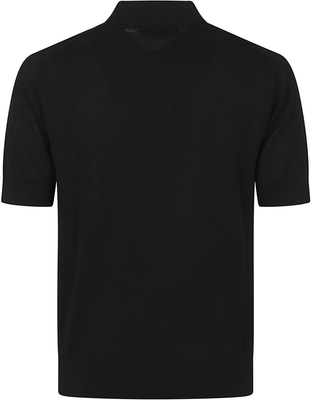 Dolce & Gabbana Short-Sleeve Black Polo Shirt Zwart