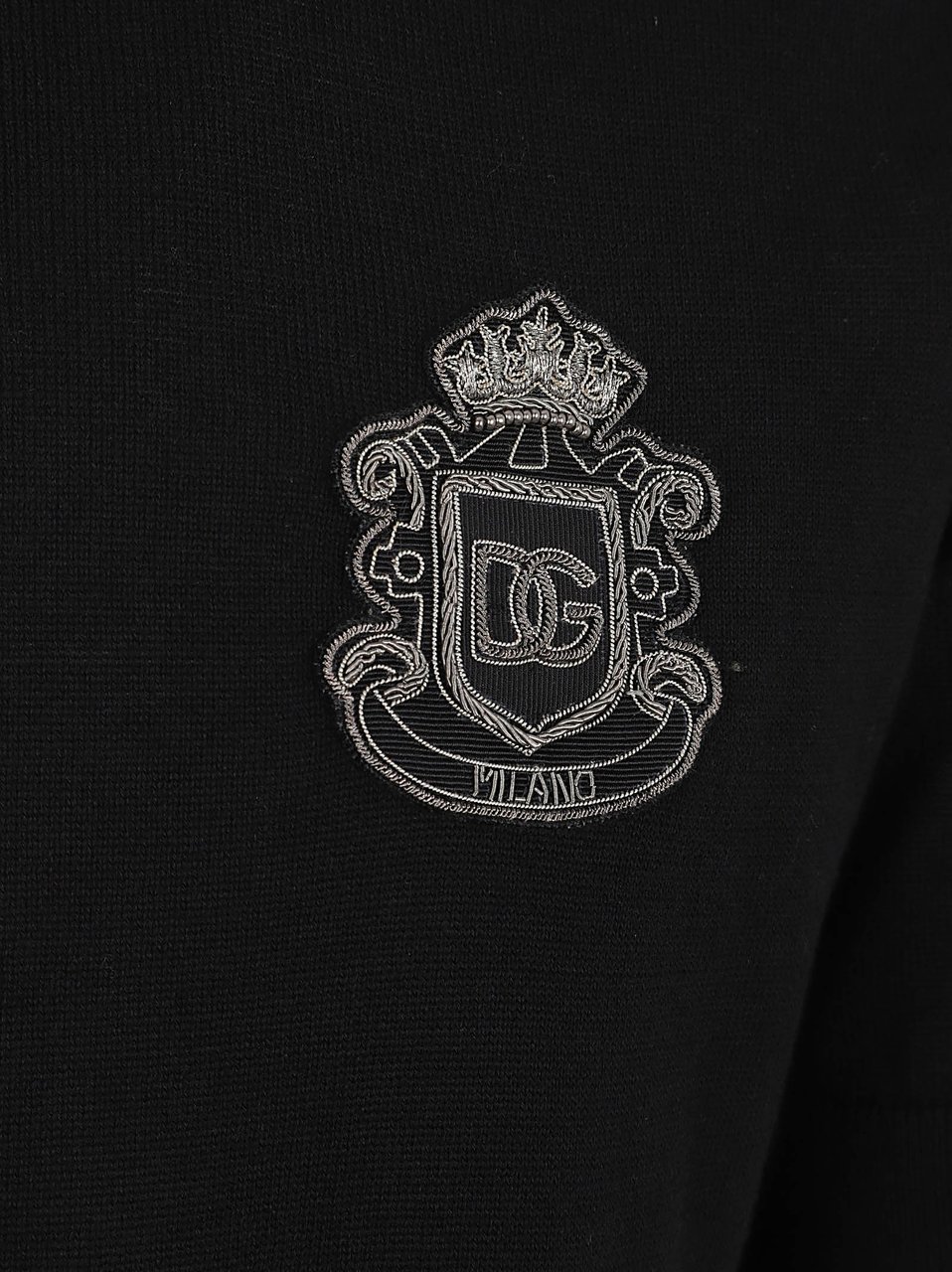 Dolce & Gabbana Short-Sleeve Black Polo Shirt Zwart