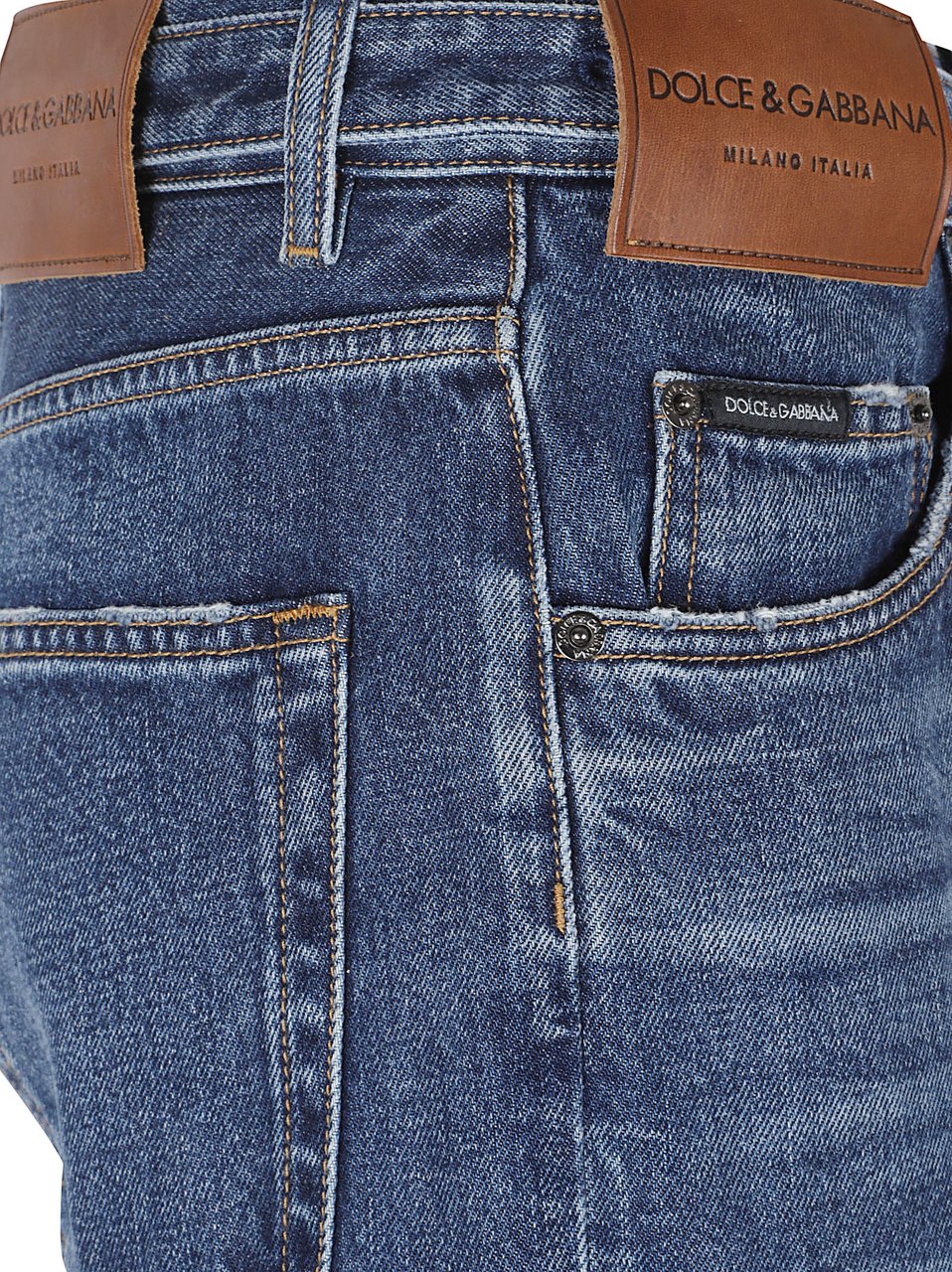 Dolce & Gabbana Medium Blue Denim Jeans Blauw