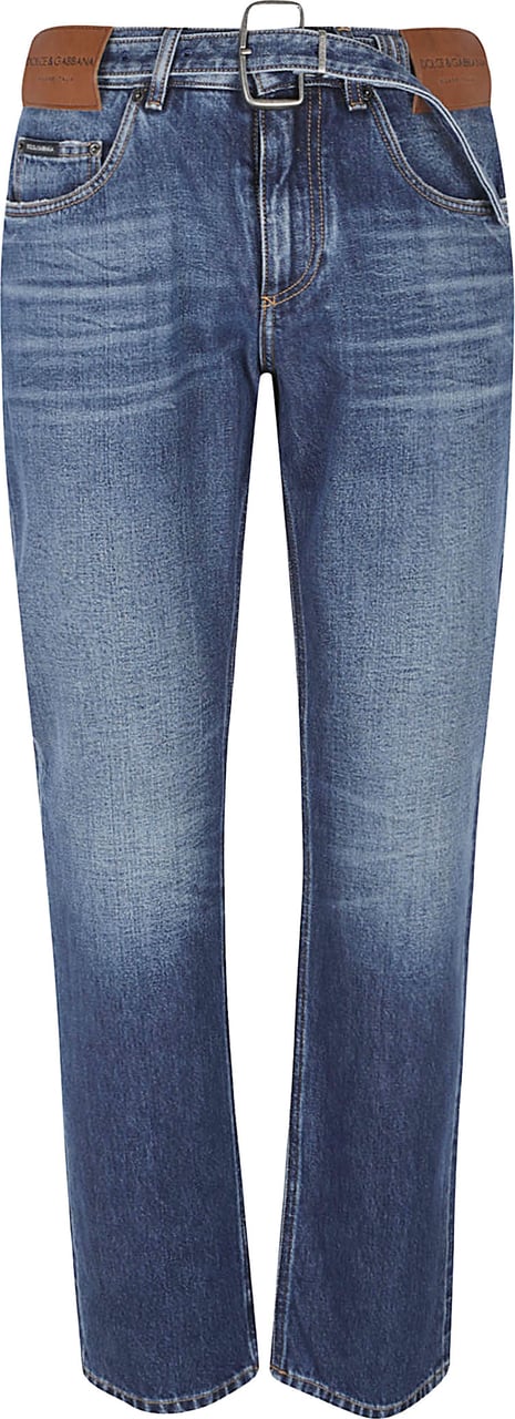 Dolce & Gabbana Medium Blue Denim Jeans Blauw