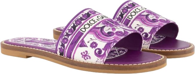 Dolce & Gabbana Flat Slides Paars