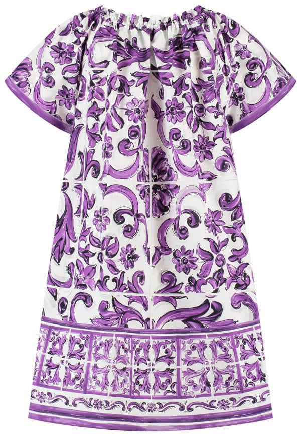 Dolce & Gabbana Short Sleeves Dress Paars