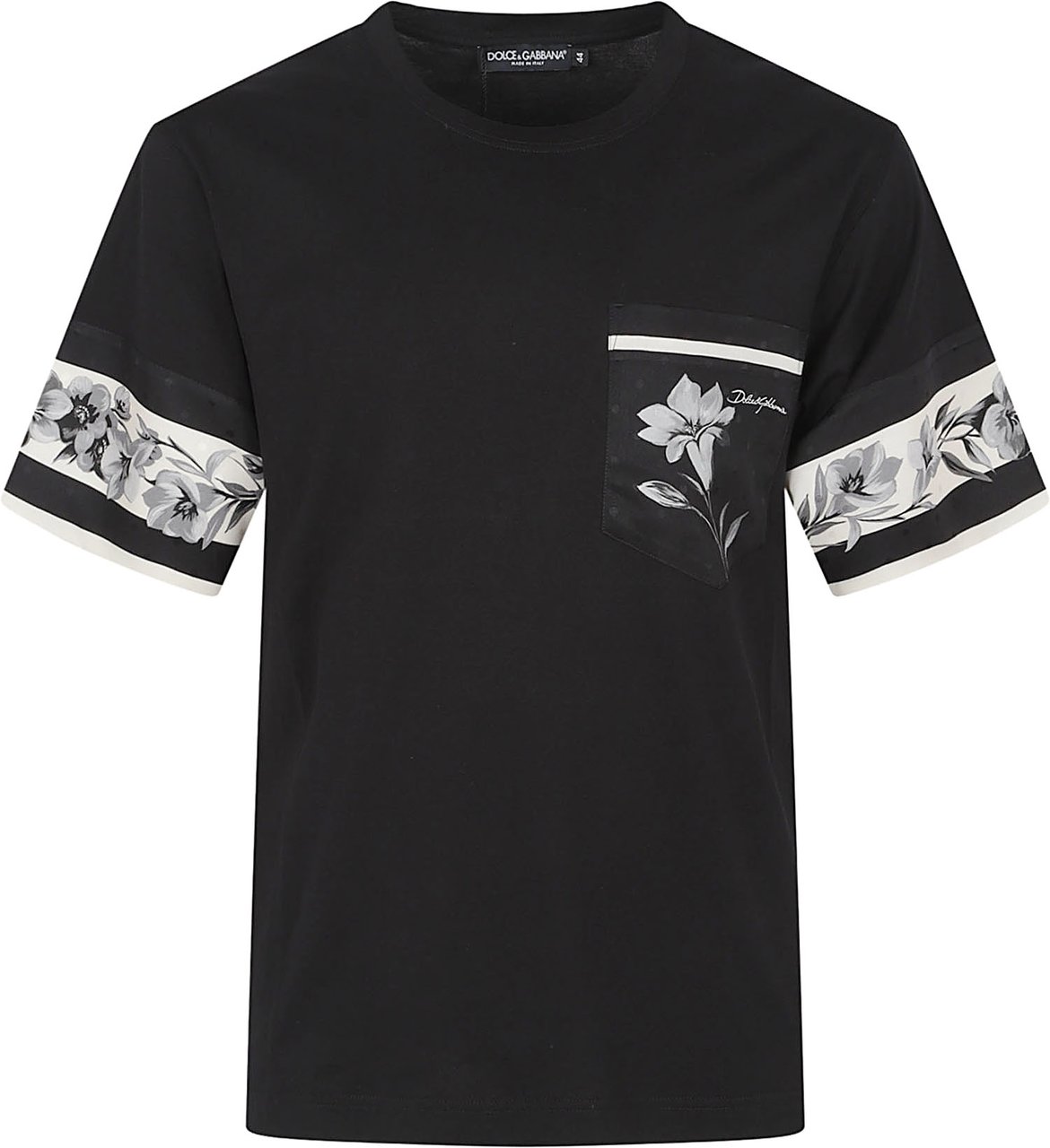 Dolce & Gabbana Modern Printed Black T-Shirt Zwart