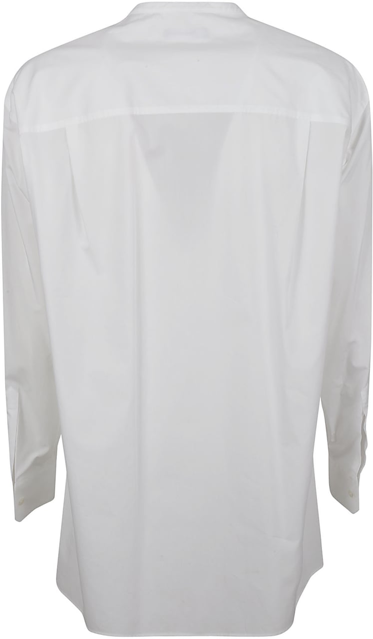 Dolce & Gabbana White Shirt with Band Collar Wit