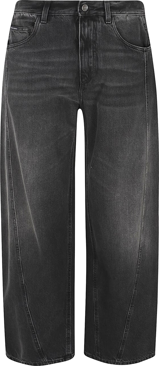 Dolce & Gabbana Washed Black Denim Trousers Zwart