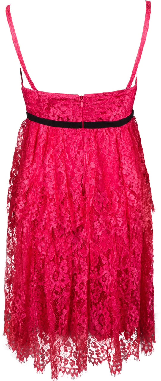 Dolce & Gabbana Pink Spitze Dessous Dress (IT38) Zwart