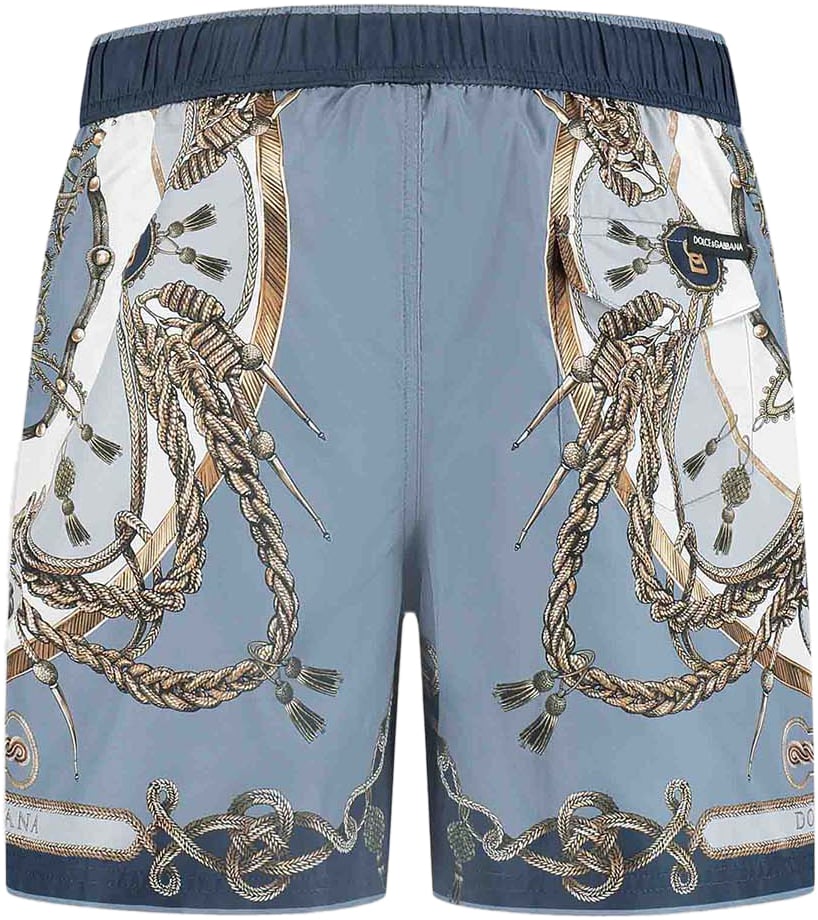 Dolce & Gabbana Mid Length Boxer Blauw