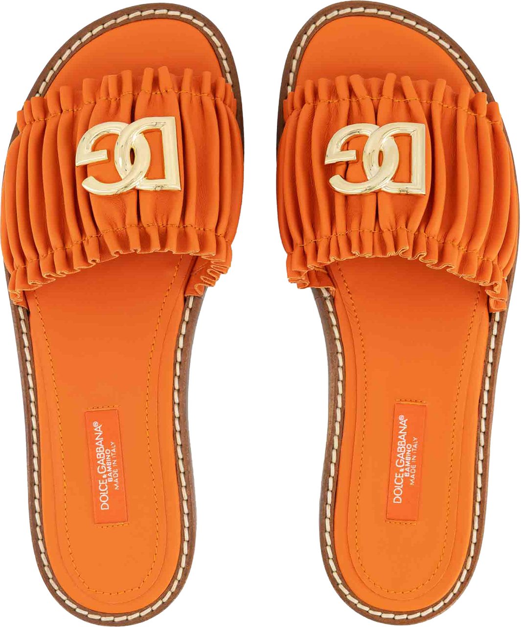Dolce & Gabbana Flat Slides Oranje