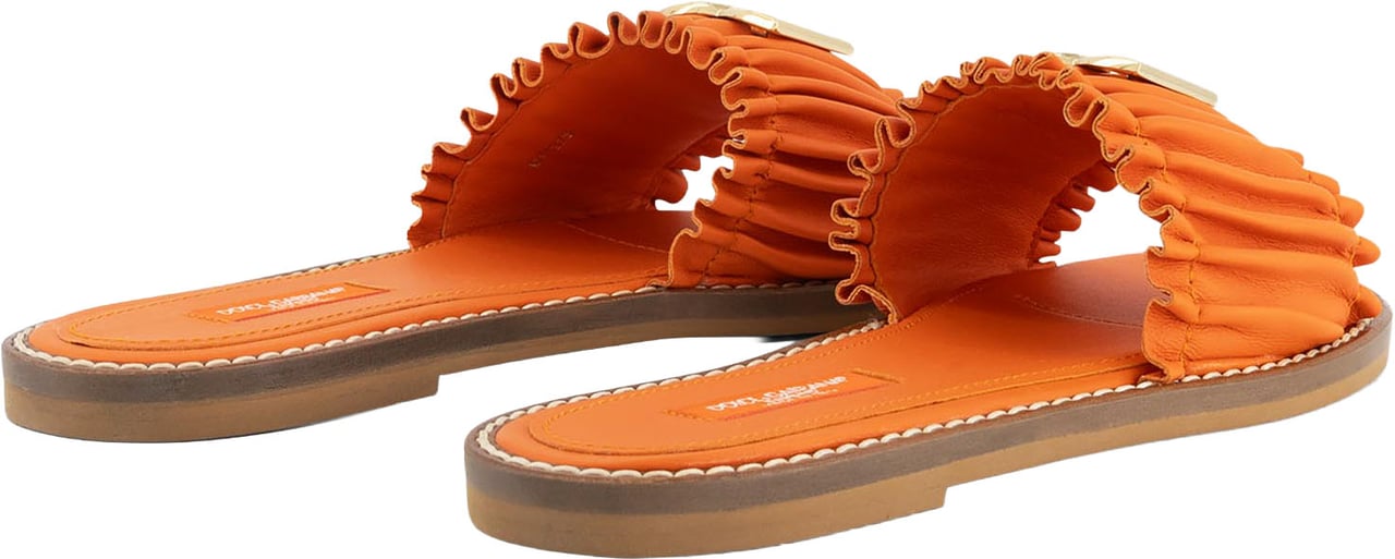 Dolce & Gabbana Flat Slides Oranje