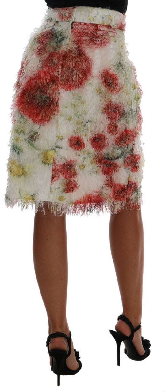 Dolce & Gabbana Floral Patterned Pencil Straight Skirt Divers