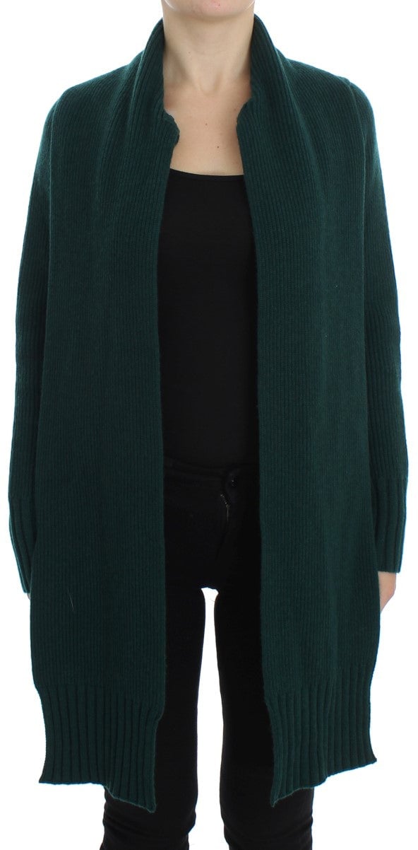 Dolce & Gabbana Green Knitted Cashmere Cardigan Groen