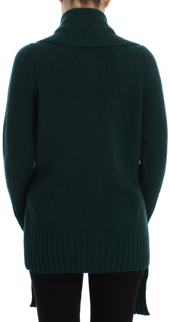 Dolce & Gabbana Green Knitted Cashmere Cardigan Groen
