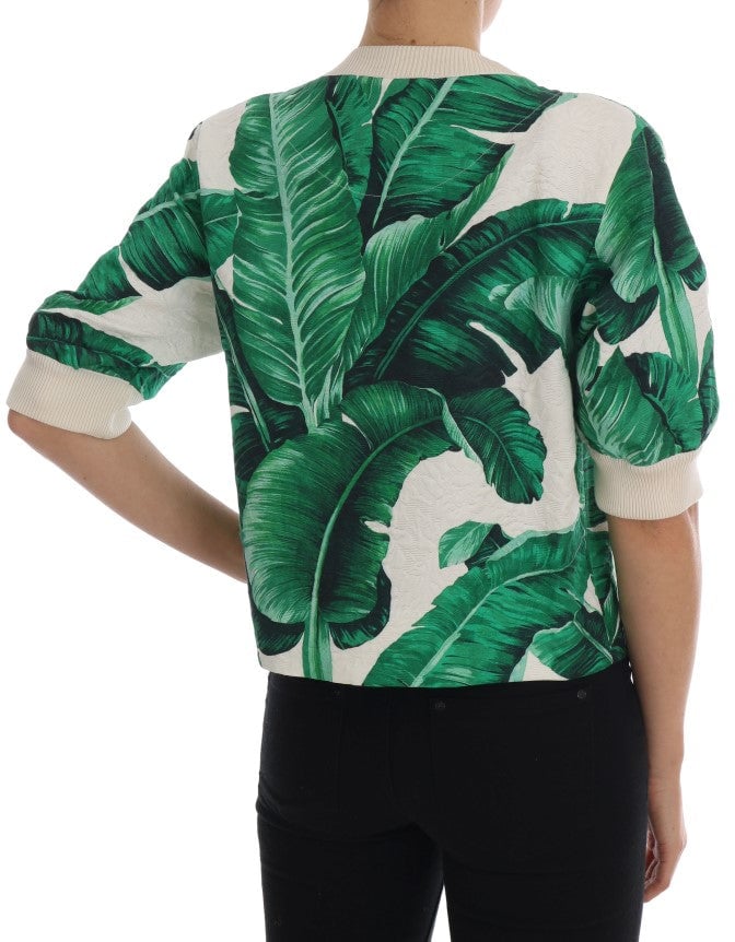 Dolce & Gabbana Pineapple Banana Sequins Crewneck Sweater Bruin