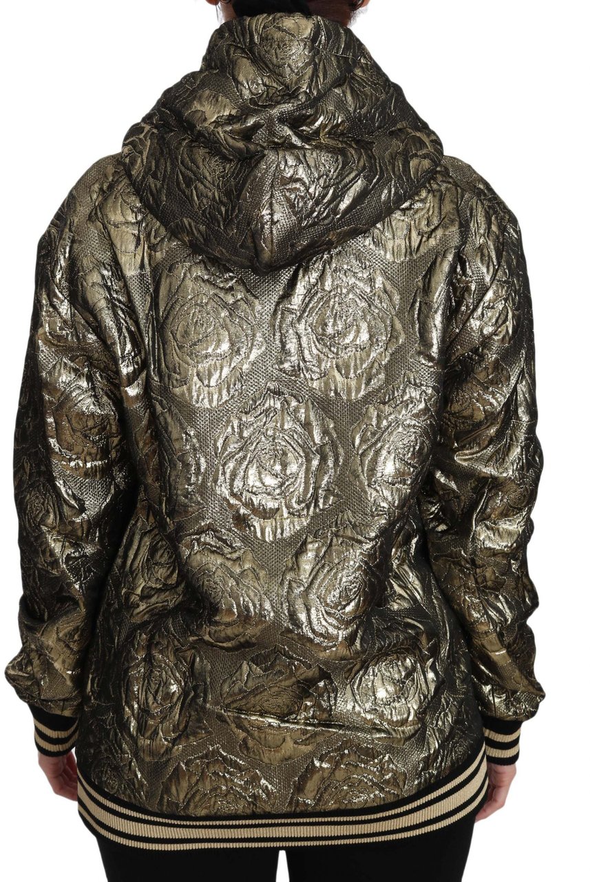 Dolce & Gabbana Im The Queen Jaquard Gold Sweatshirt Hoodie Divers