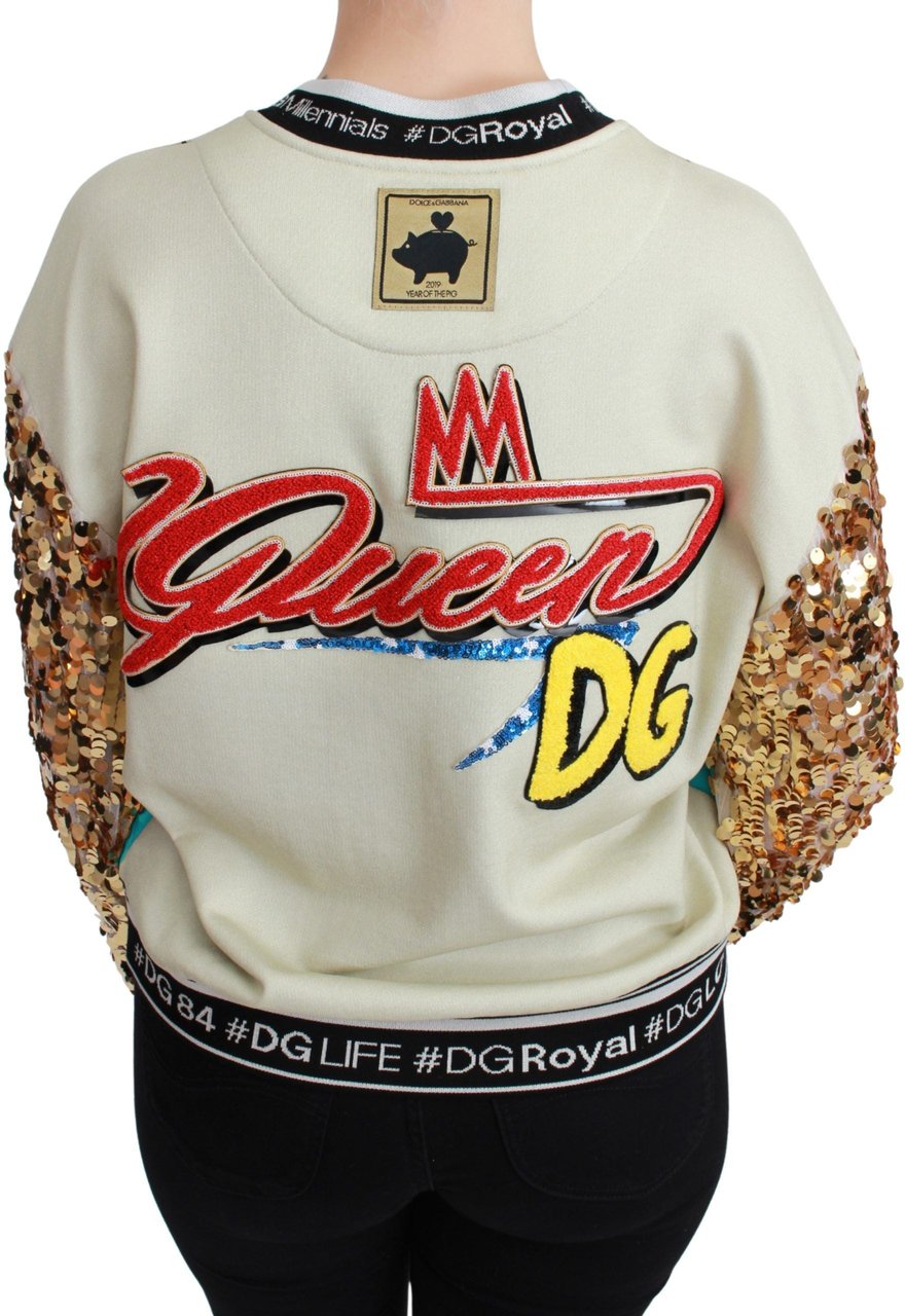 Dolce & Gabbana Year of the Pig Sequined Top Sweater Divers