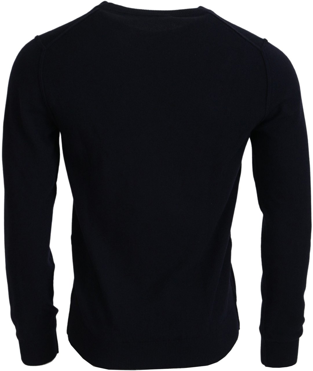 Dolce & Gabbana Blue Cashmere iit Print Pullover Sweater Blauw