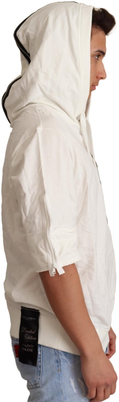 Dolce & Gabbana White Hooded Limited Edition Sweater Wit