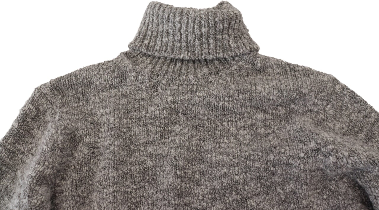 Dolce & Gabbana Gray Wool Knit Turtleneck Pullover Sweater Grijs