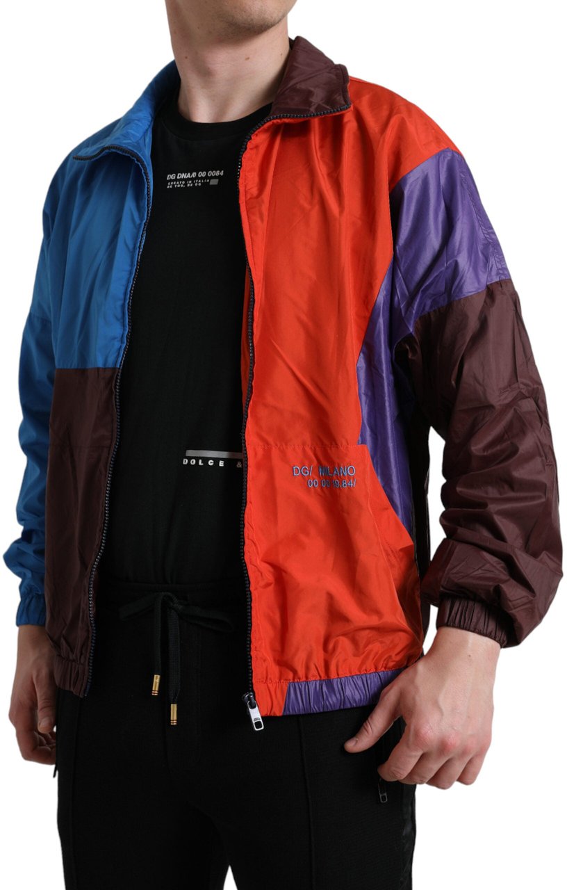 Dolce & Gabbana Multicolor Color Windbreaker Jacket Divers