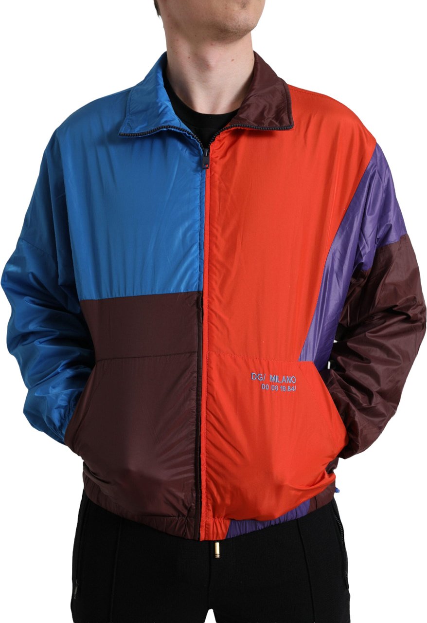 Dolce & Gabbana Multicolor Color Windbreaker Jacket Divers