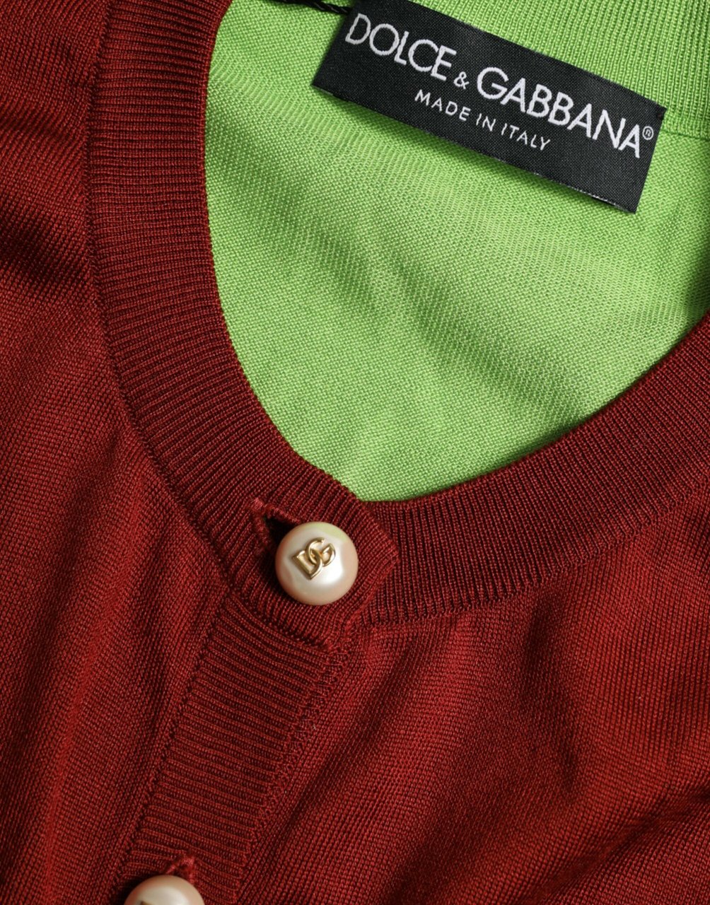 Dolce & Gabbana Multicolor Silk Crewneck Cardigan Sweater Divers