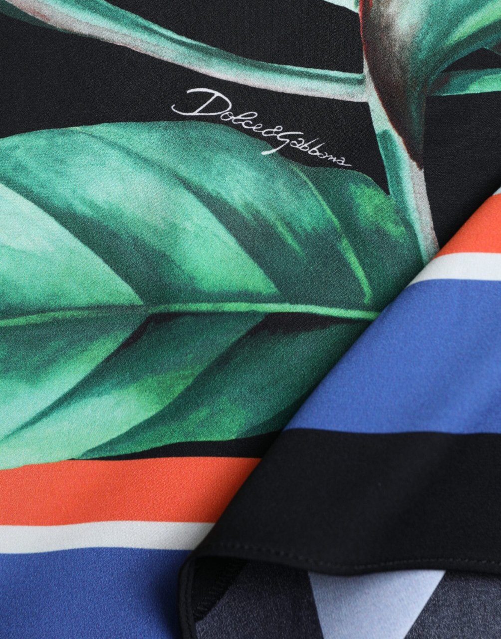 Dolce & Gabbana Black Strelitzia High Waist Wrap Midi Skirt Zwart