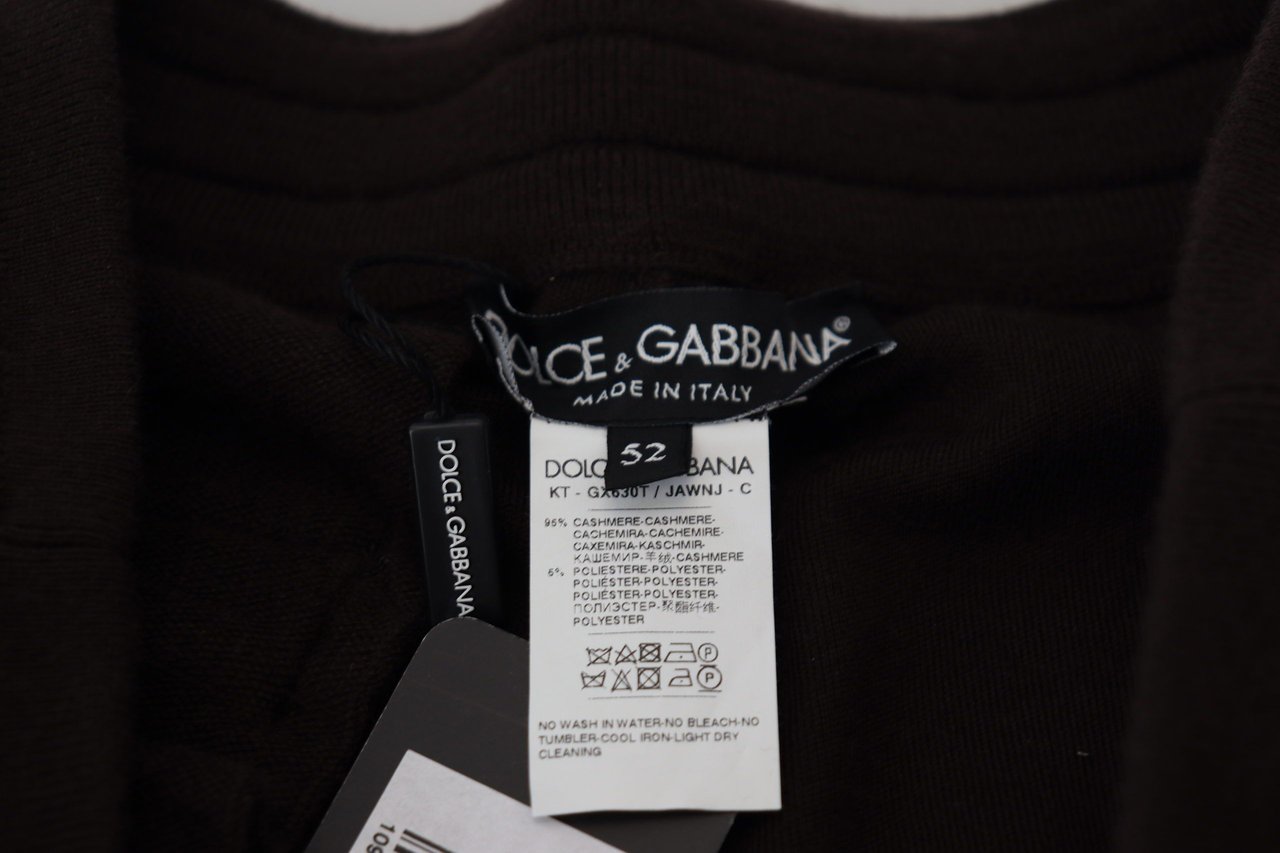 Dolce & Gabbana Brown Cashmere Trousers Bottoms Drawstring Pants Bruin