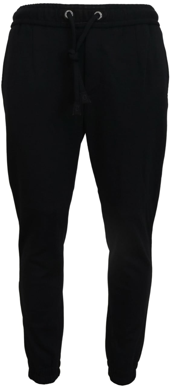 Dolce & Gabbana Black Mens Sport Wool Sweatpants Pants Zwart