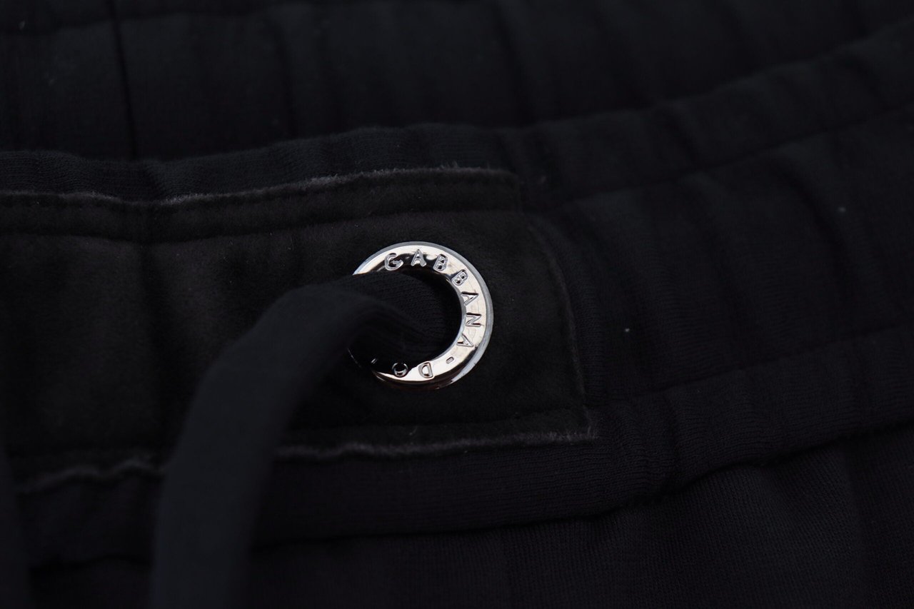 Dolce & Gabbana Black Mens Sport Wool Sweatpants Pants Zwart