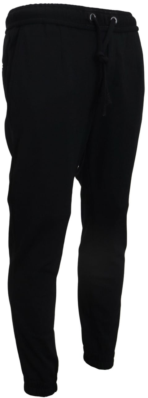 Dolce & Gabbana Black Mens Sport Wool Sweatpants Pants Zwart