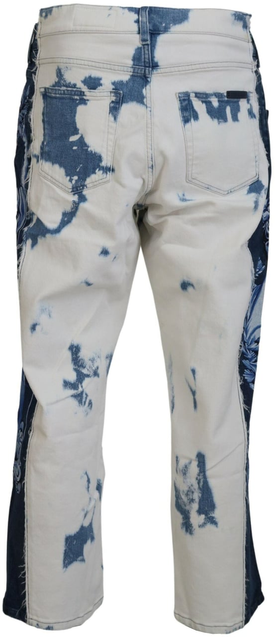 Dolce & Gabbana Blue Ceasar Denim Cotton Loose Fit Jeans Blauw