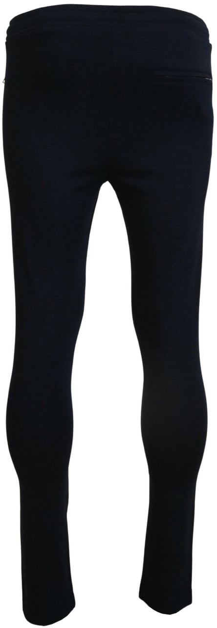 Dolce & Gabbana Blue Mens Sport Cotton Sweatpants Pants Blauw