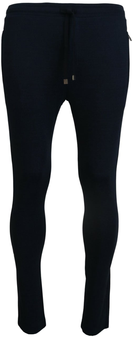 Dolce & Gabbana Blue Mens Sport Cotton Sweatpants Pants Blauw