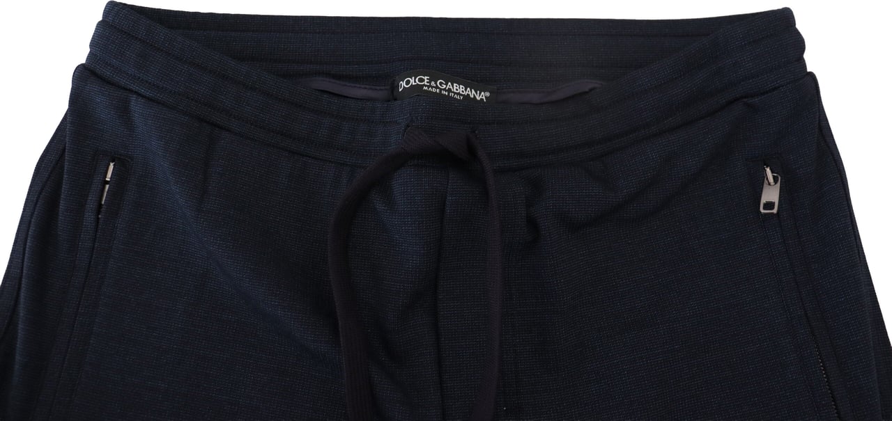 Dolce & Gabbana Blue Mens Sport Cotton Sweatpants Pants Blauw