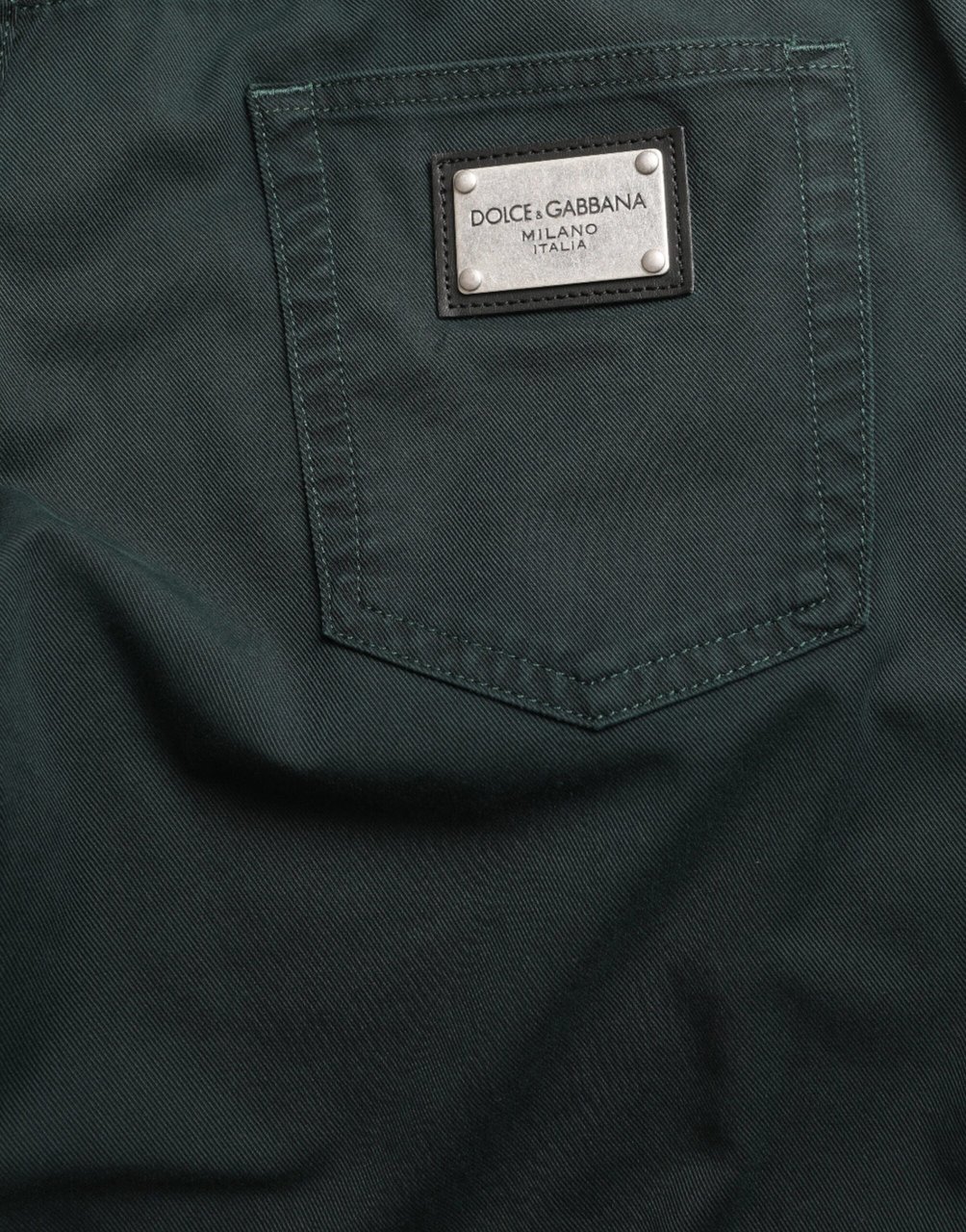 Dolce & Gabbana Green Cotton Stretch Skinny Men Denim Jeans Groen