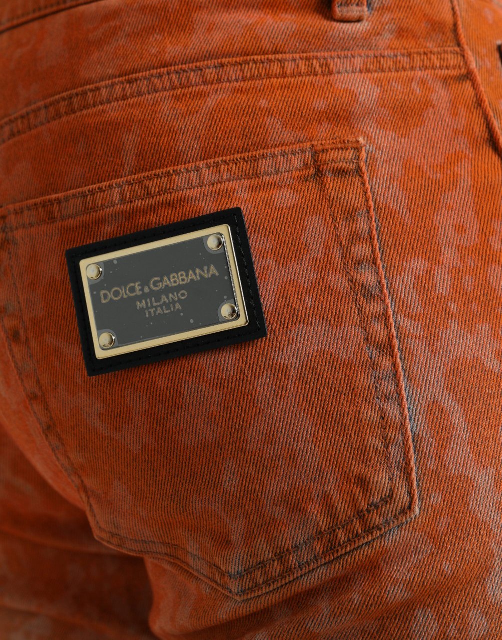 Dolce & Gabbana Multicolor Ombre Cotton Slim Fit Denim Jeans Divers