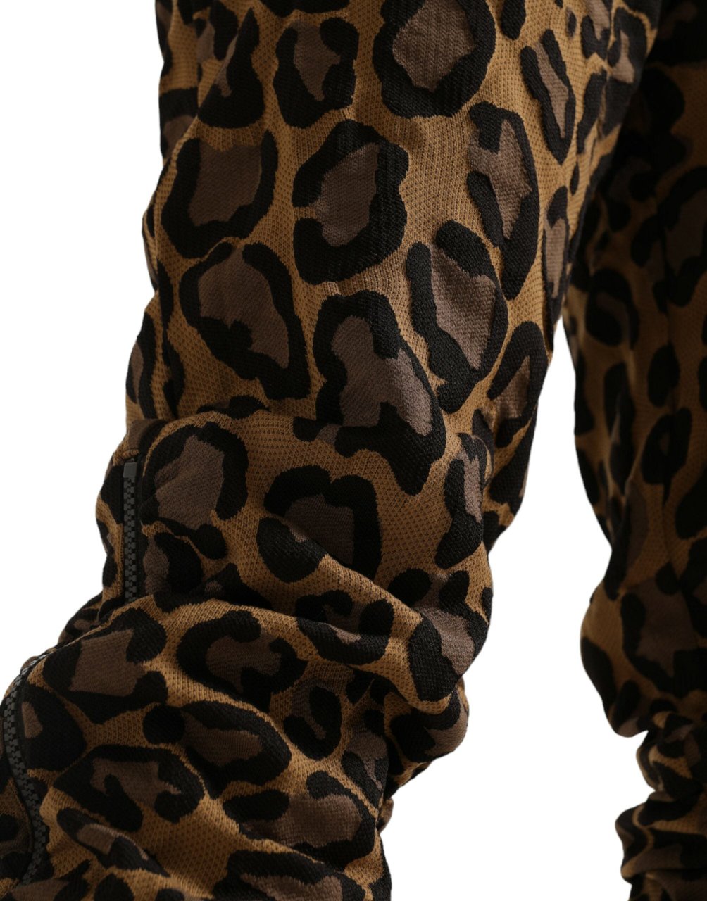 Dolce & Gabbana Brown Leopard Jacquard Jogger Pants Bruin
