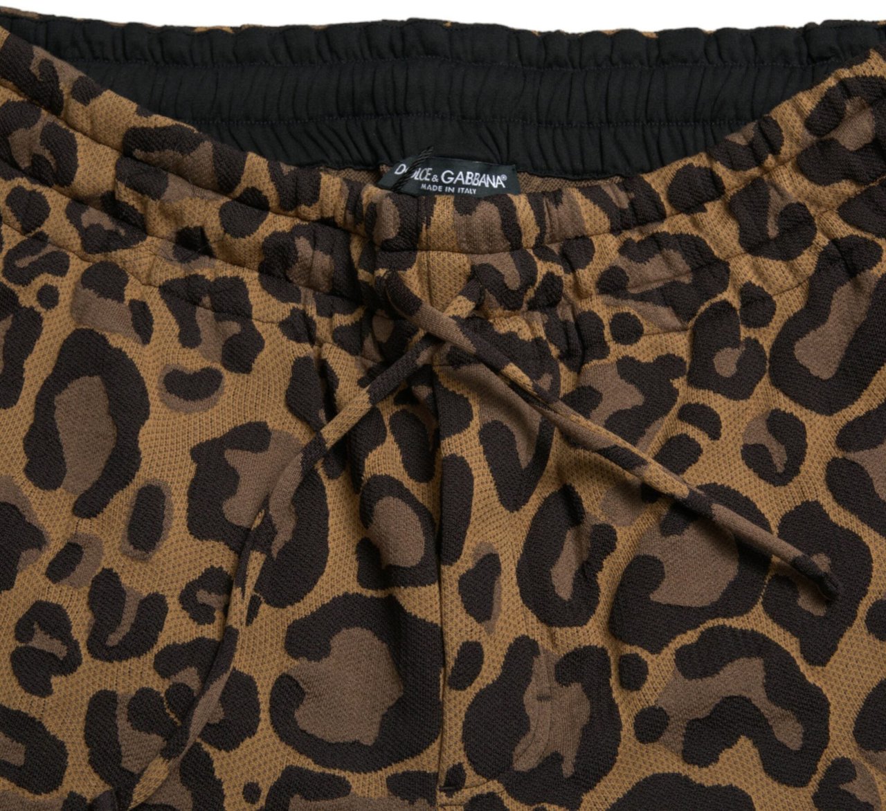 Dolce & Gabbana Brown Leopard Jacquard Jogger Pants Bruin