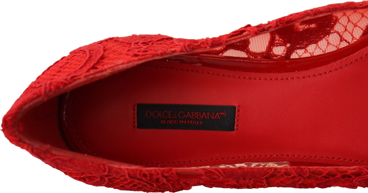 Dolce & Gabbana Red Taormina Crystals Loafers Flats Shoes Rood