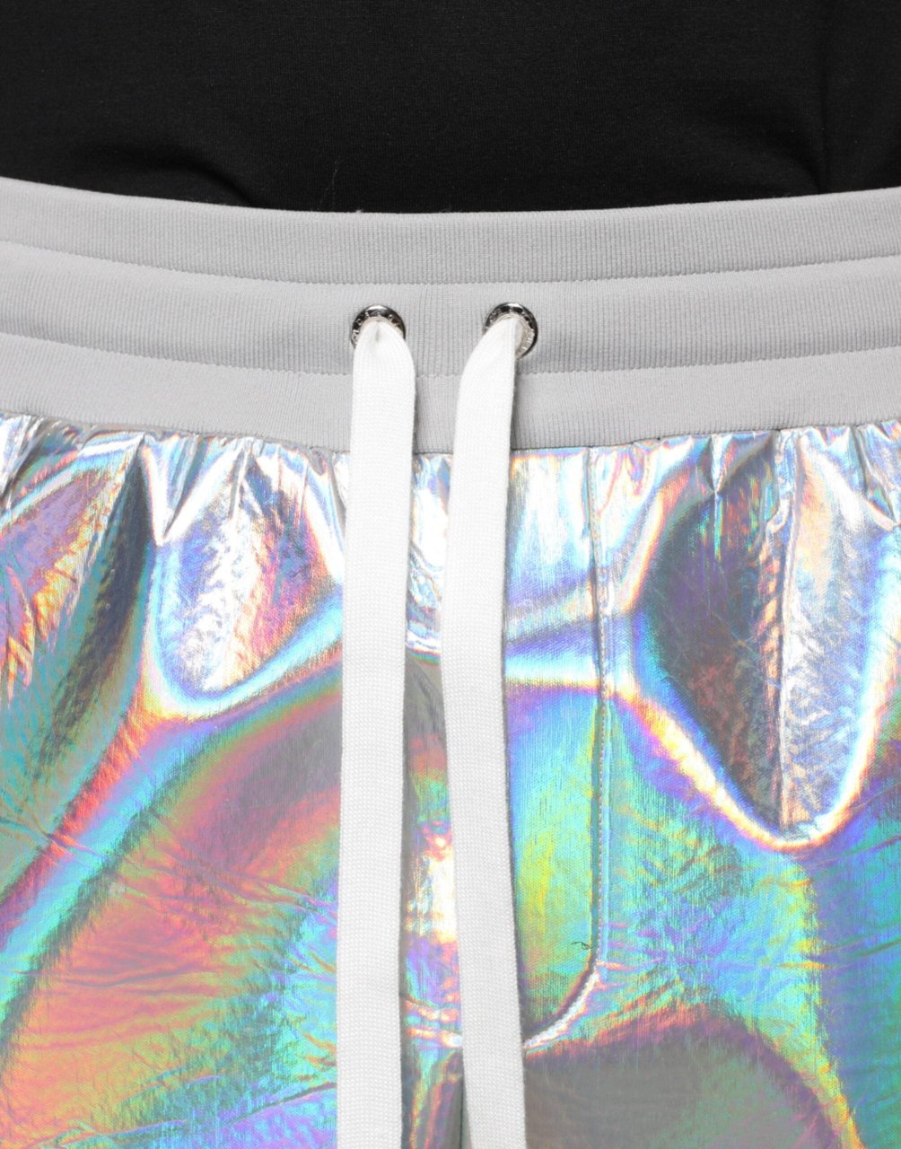 Dolce & Gabbana Silver Iridescent Men Jogger Sweatpants Pants Zilver