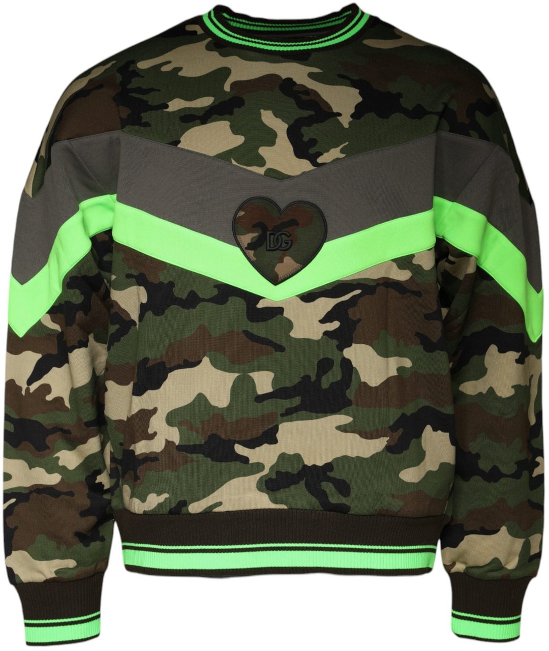 Dolce & Gabbana Multicolor Camouflage Sweatshirt Sweater Divers