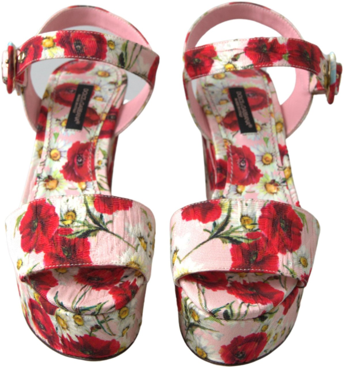 Dolce & Gabbana Multicolor floral print Wedges Floral Ankle Strap Sandals Divers