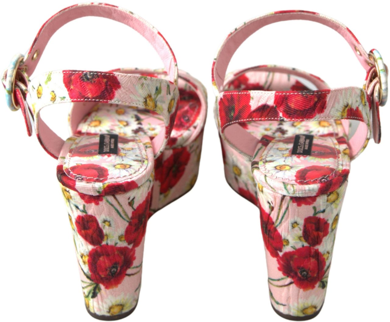 Dolce & Gabbana Multicolor floral print Wedges Floral Ankle Strap Sandals Divers